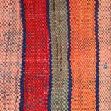 Coussin haïk rayé coloré en laine