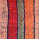 Coussin haïk rayé coloré en laine