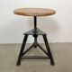 Tabouret pivotant industriel noir, années 1960
