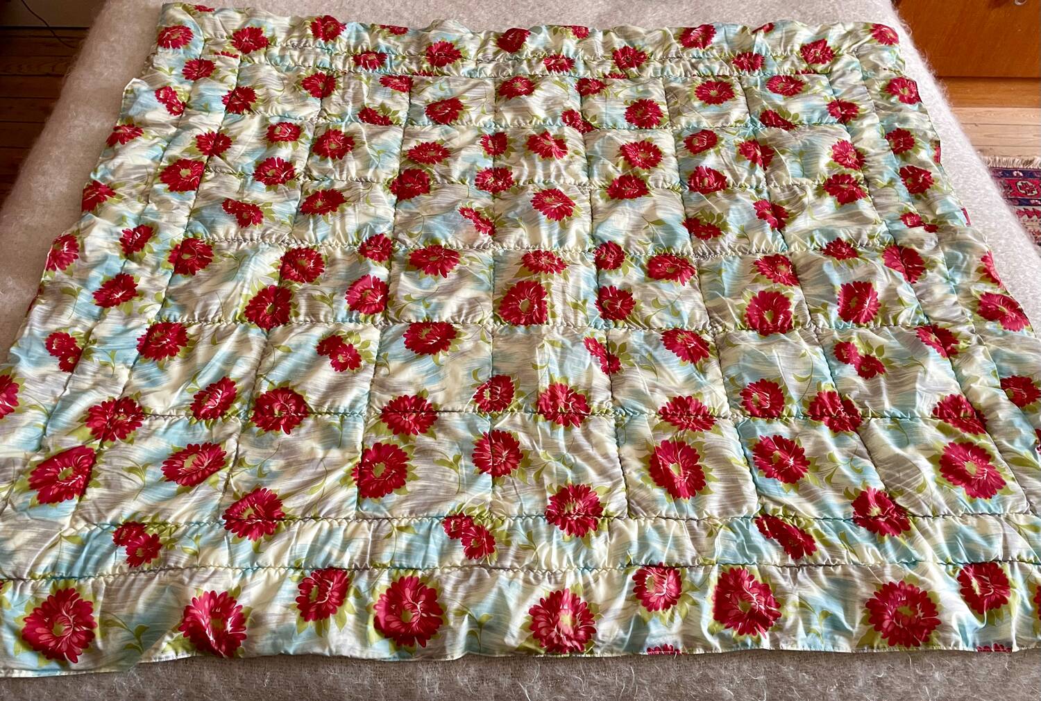 Vintage floral bedspread