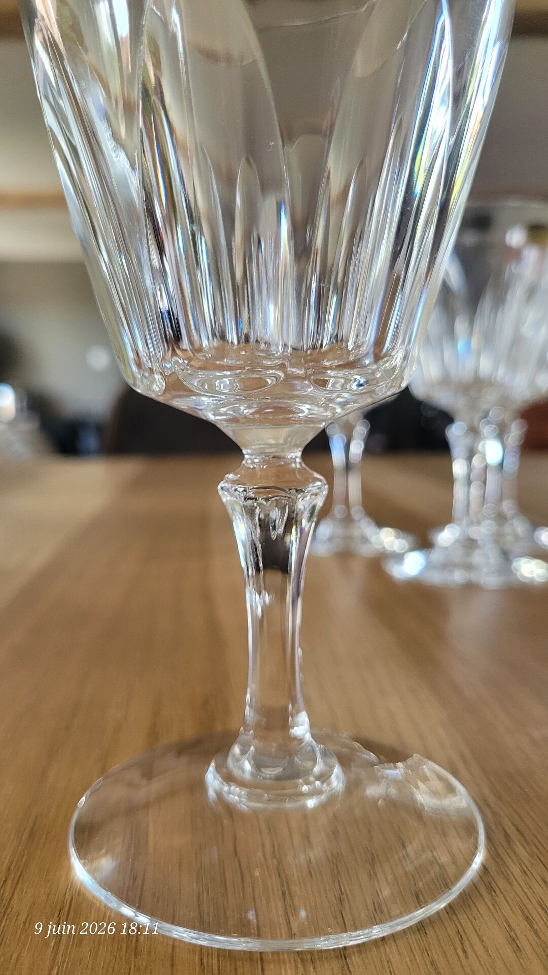 8 crystal stem glasses from Arcques