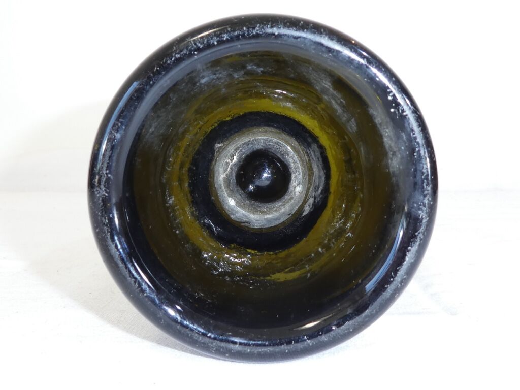 Blown glass bottle 19th limonade gazeuse g.coulloudon a gueret