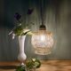 Vintage amber glass tulip pendant light