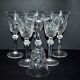 Series of 6 Lemberg / Saint-Louis diamond-cut crystal water glasses? 19cm