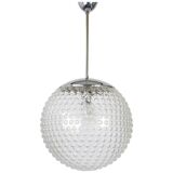 Rare glass pendant lamp designed by Rolf Krüger for Staff, Germany, 1970s.