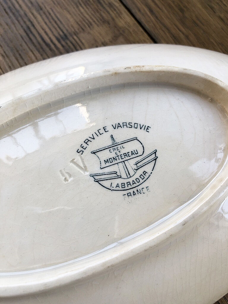 Ravier ceramic flowered Creil and Montereau