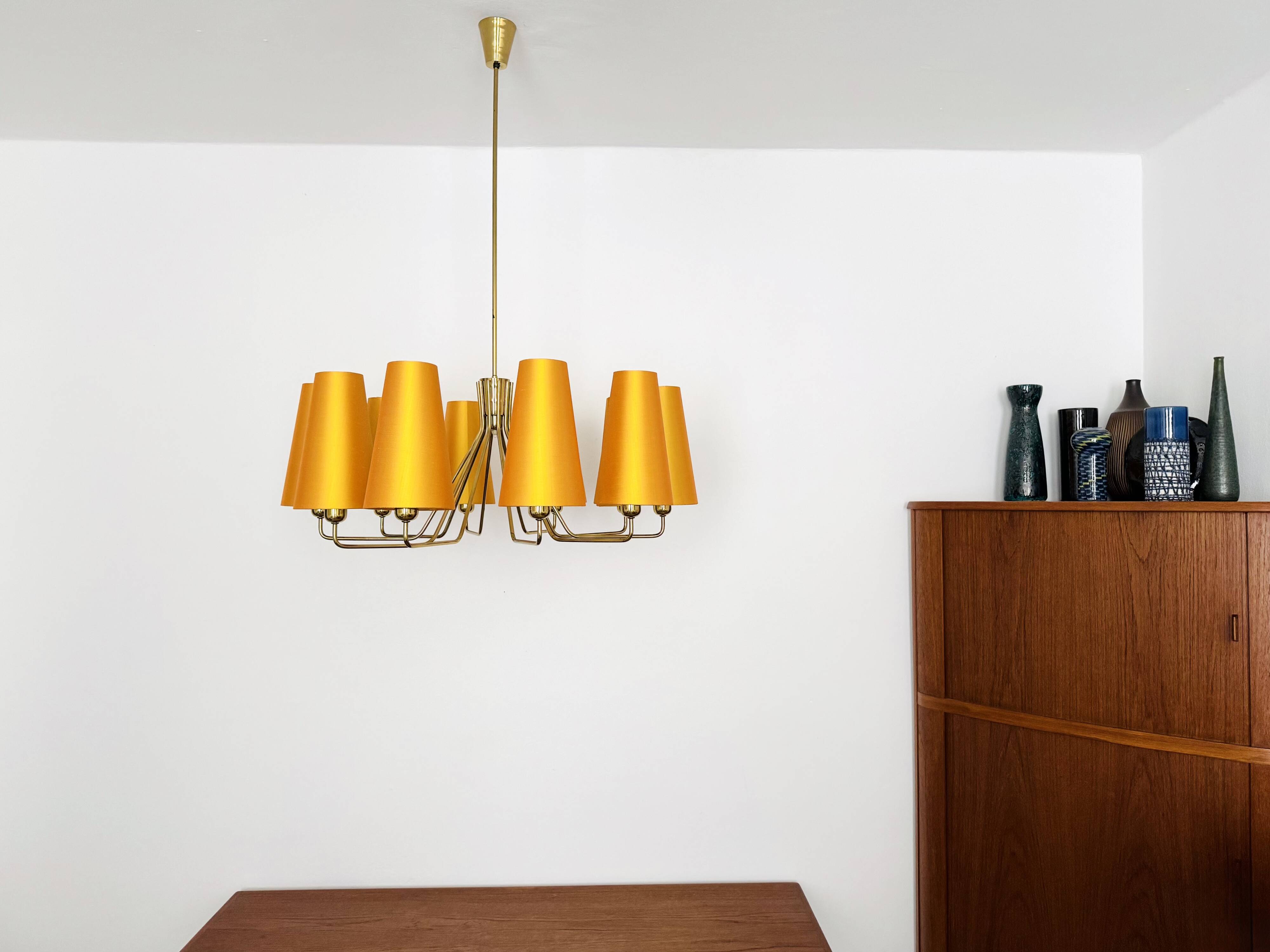Large Brass Chandelier by Rupert Nikoll