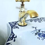 Lavabo de style vieux Rouen peint à la main