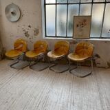 4 chairs Rinaldi "Sabrina" yellow leather