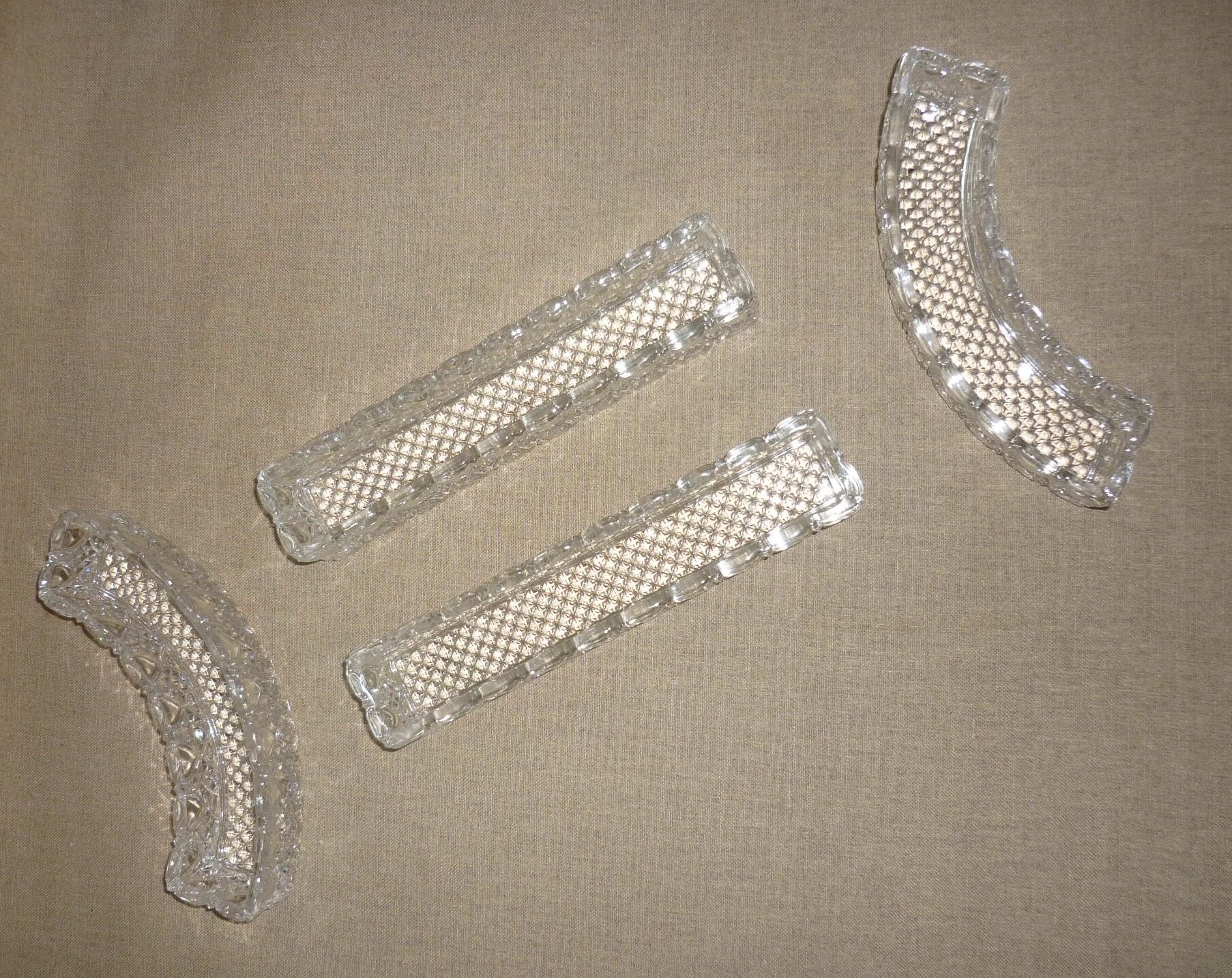 Antique crystal runner or centerpiece