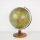 Mid-Century Light Glass Globe With Wooden Base by Paul Rath, 1950s