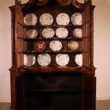 Vitrine hollandaise en marqueterie circa 1800