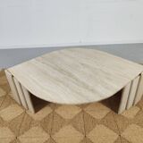 80s travertine coffee table