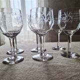 6 stemmed glasses
