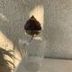 Hyacinth vase in molded transparent glass vintage pattern