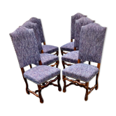 6 chaises style Louis XIII