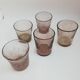 Lot de cinq verres en verre soufflé biot