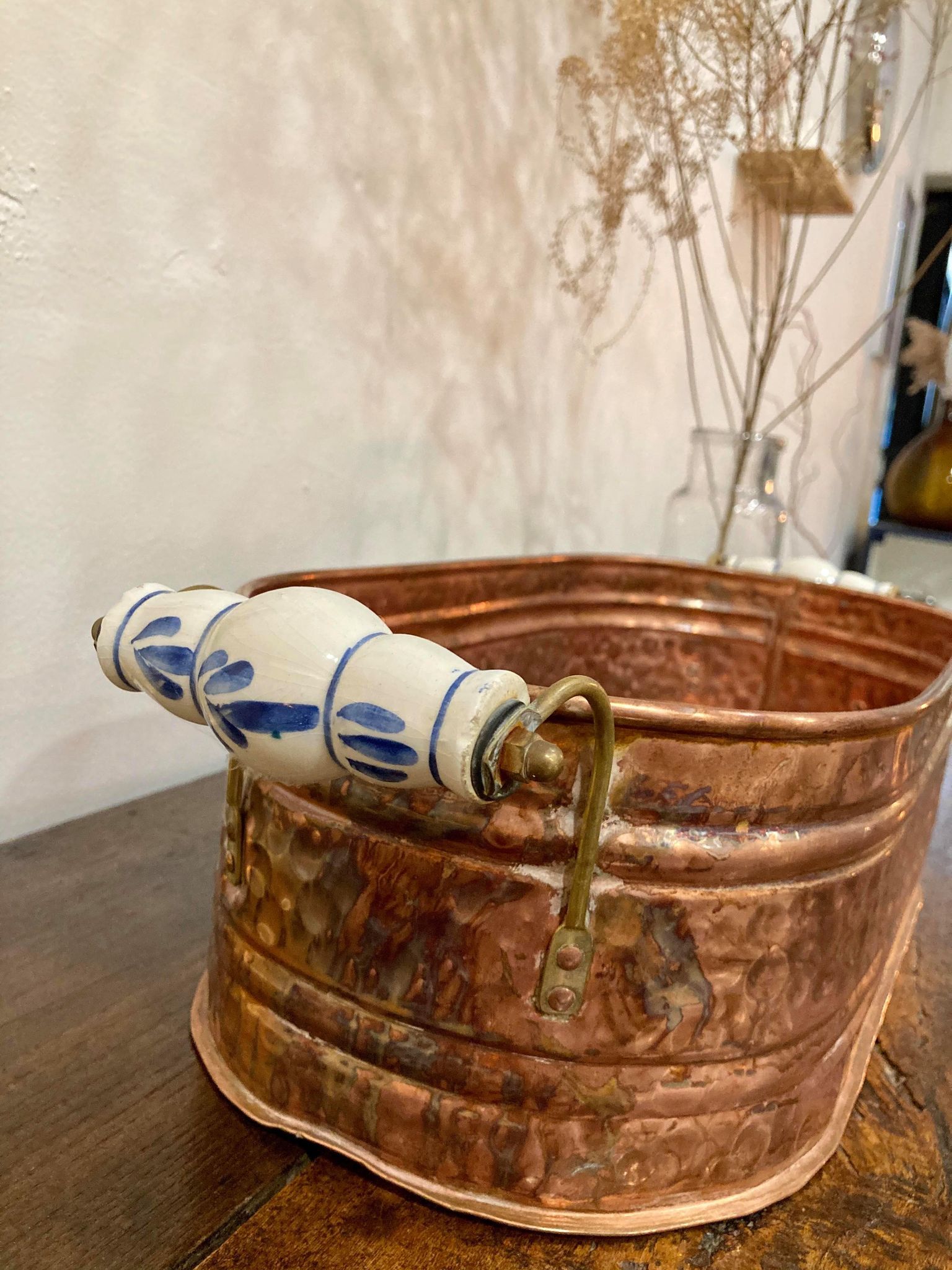 Lot of 3 copper decoration containers
