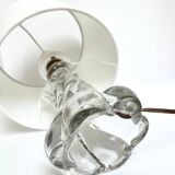 Lampe vintage en verre torsadé – France, années 70