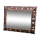 19th century carved solid wood mirror with beveled glass, 100x80cm