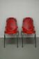 Set of Two Red Chairs by Dalvera for Les Arcs, 1960s