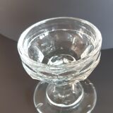 Set of 6 cups in molded glass pressed late nineteenth