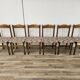 Chaises de salle à manger en hêtre des années 1950 avec assise géométrique