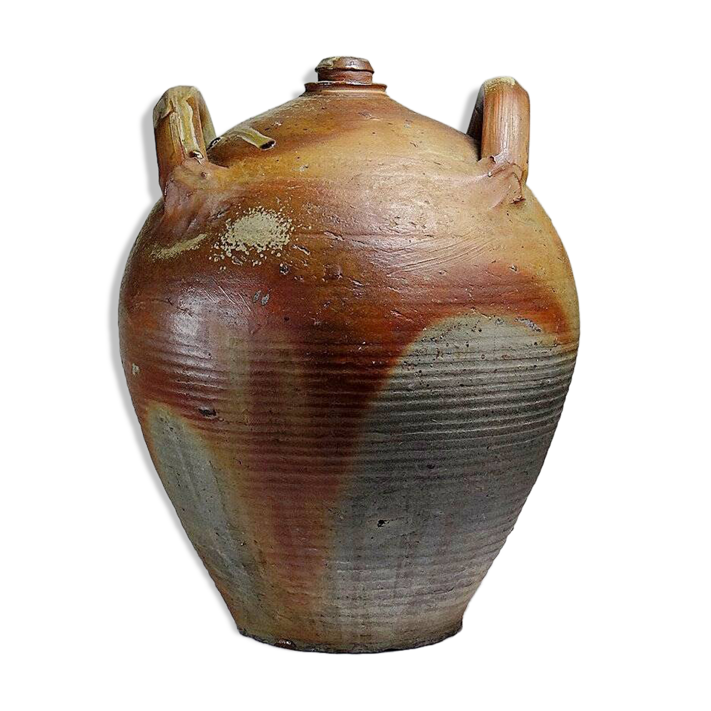 Antique XXL stoneware jar, 19th century, French craftsmanship, Puisaye