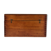 Wooden card box for decoration, storage, office sorter, vintage administrative briefcase.