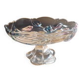 Bol sur pied en verre Mikasa avec tulipes roses et bleues