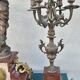 Garniture de cheminée Napoléon III marbre & régule signé Auguste. Moreau