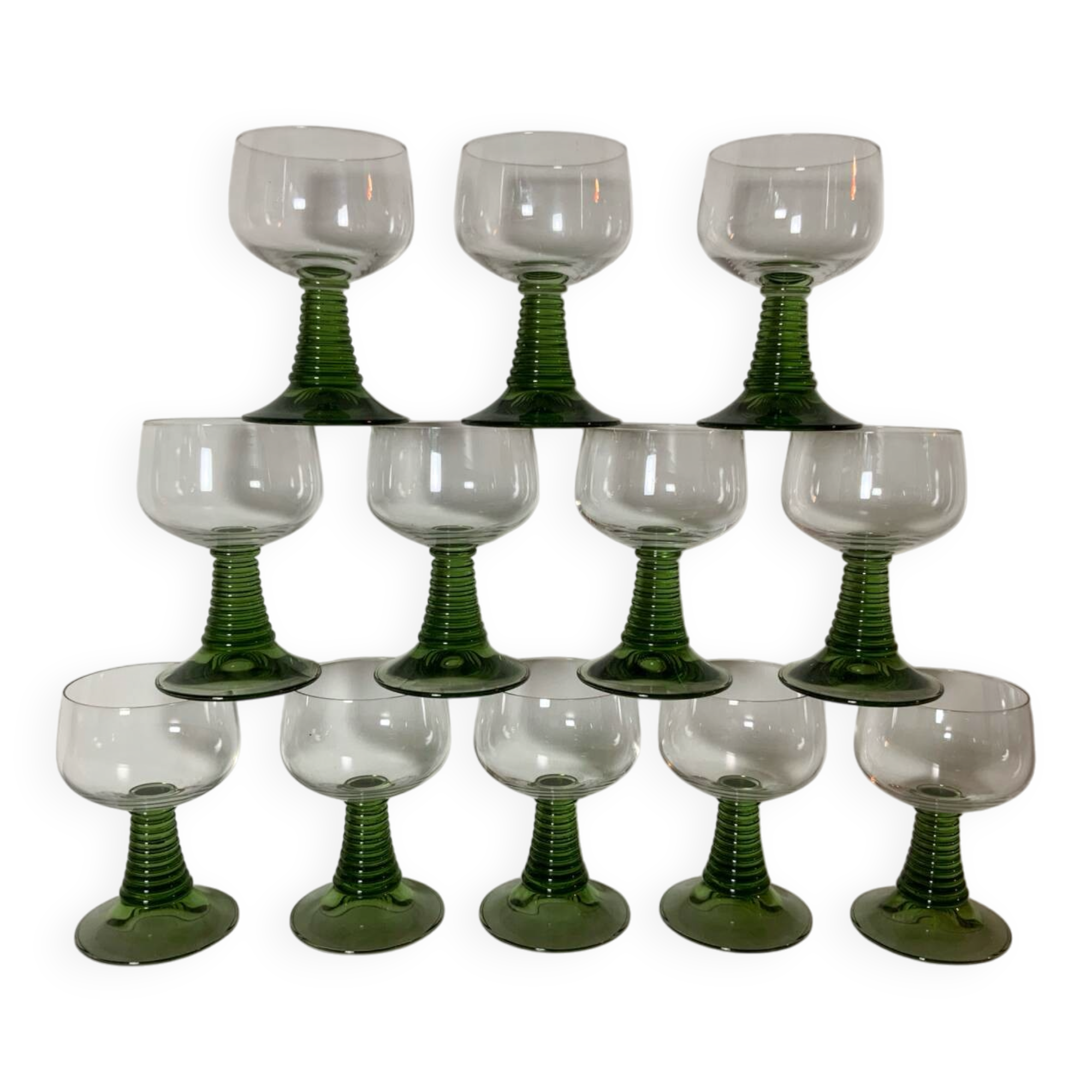 12 verres à vin blanc vintage