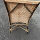 Antique high-back rattan armchair