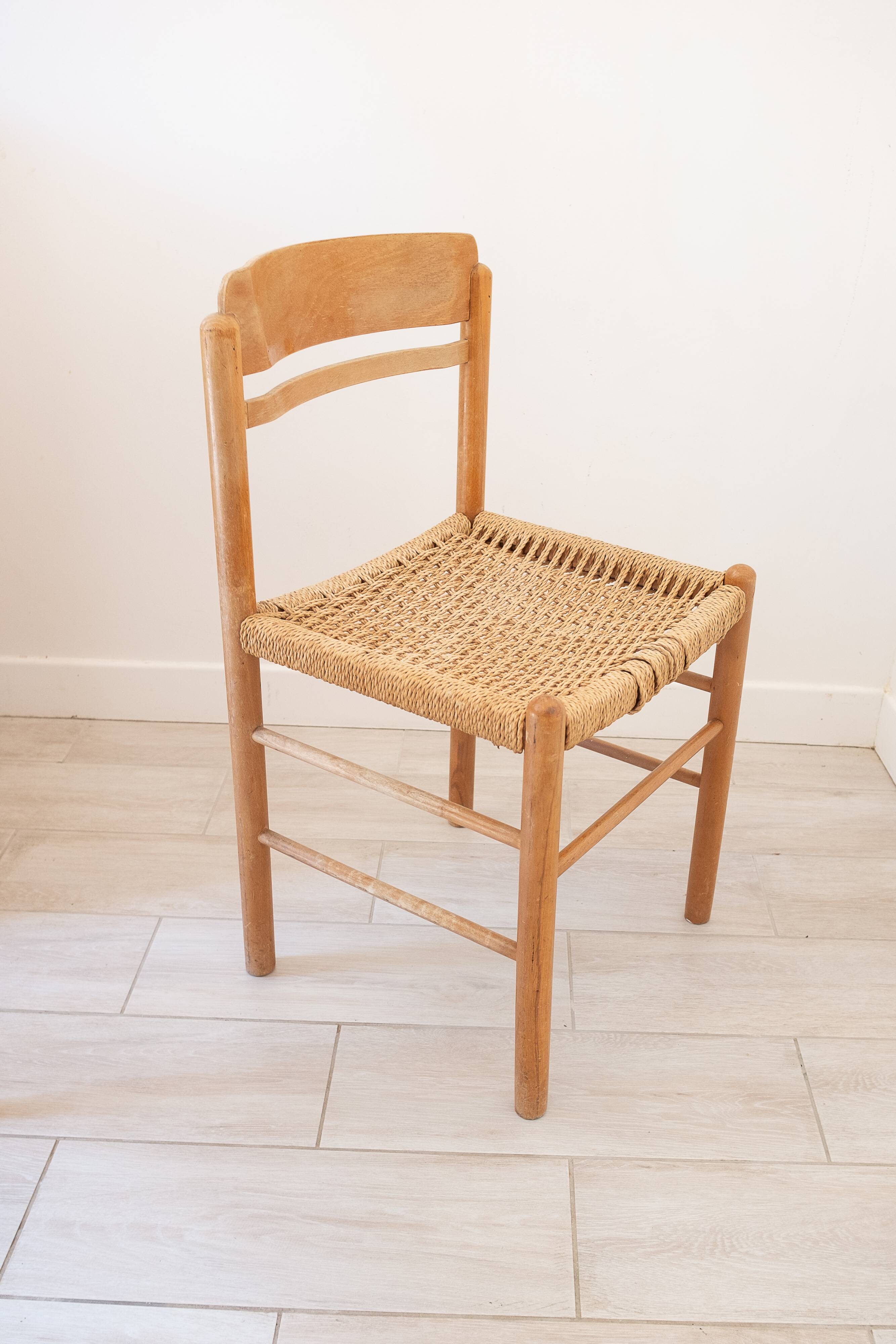 Sleek design chair braided seat