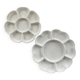 Pair of porcelain flower dishes