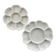 Paire de plats fleurs en porcelaine