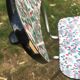 Duo of chairs formica patterns flowers graffiti
