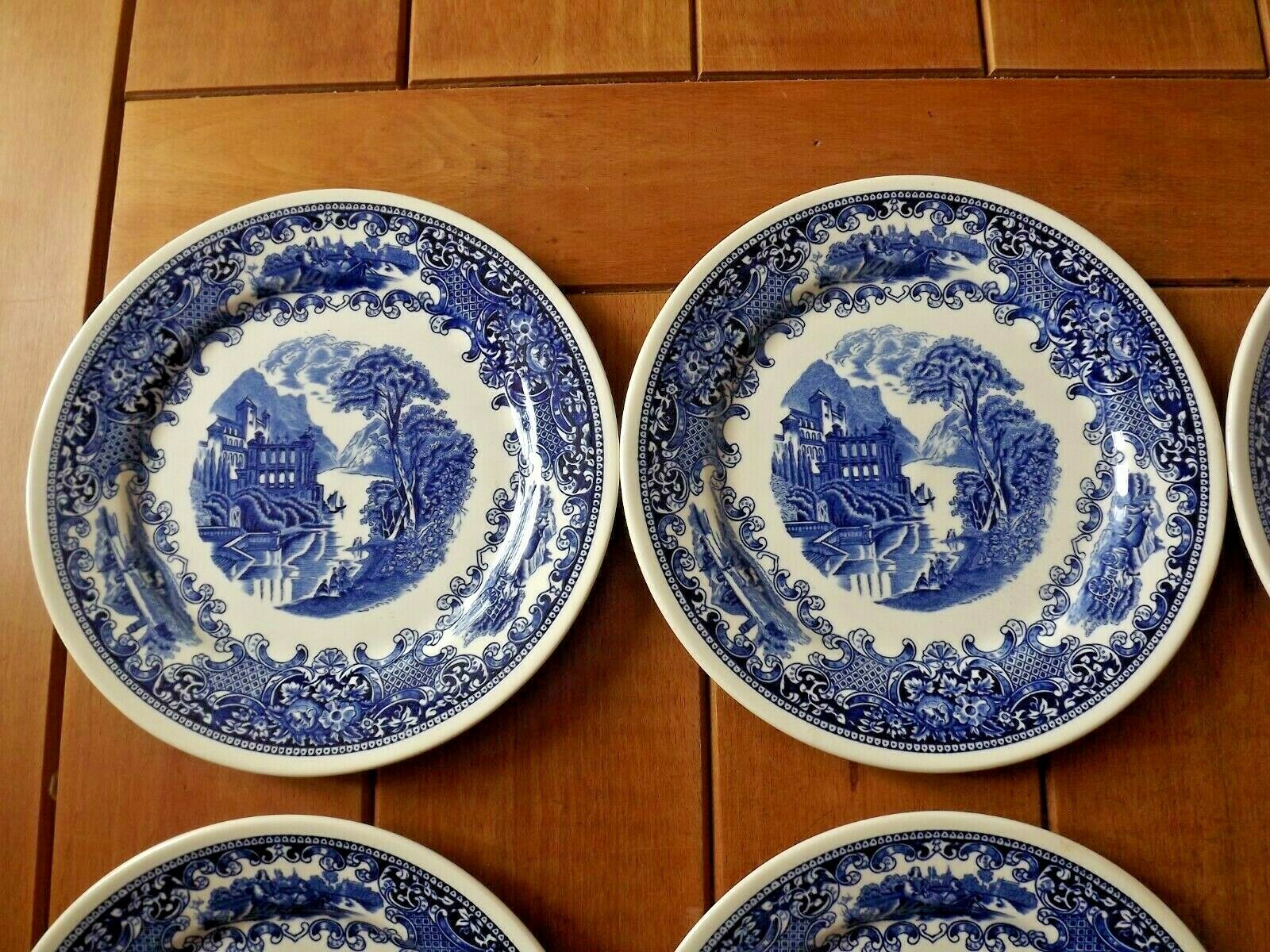 Set of 6 Dinner Plates Dutch Royal Sphinx Maastricht Cambridge Old England 3585