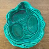 Plat Ancien Condimentier VALLAURIS Céramique Verte Art De La Table Vintage