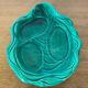 Antique Condiment Dish VALLAURIS Green Ceramic Vintage Tableware