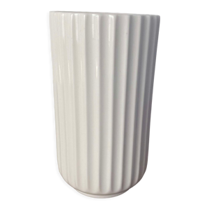 Vase Lyngby côtelé blanc, design