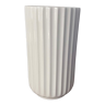 White ribbed Lyngby vase, design Michael Bang