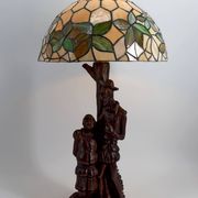 Sculptural lamp "Don Quixote, Sancho Panza", Black Forest, around 1950