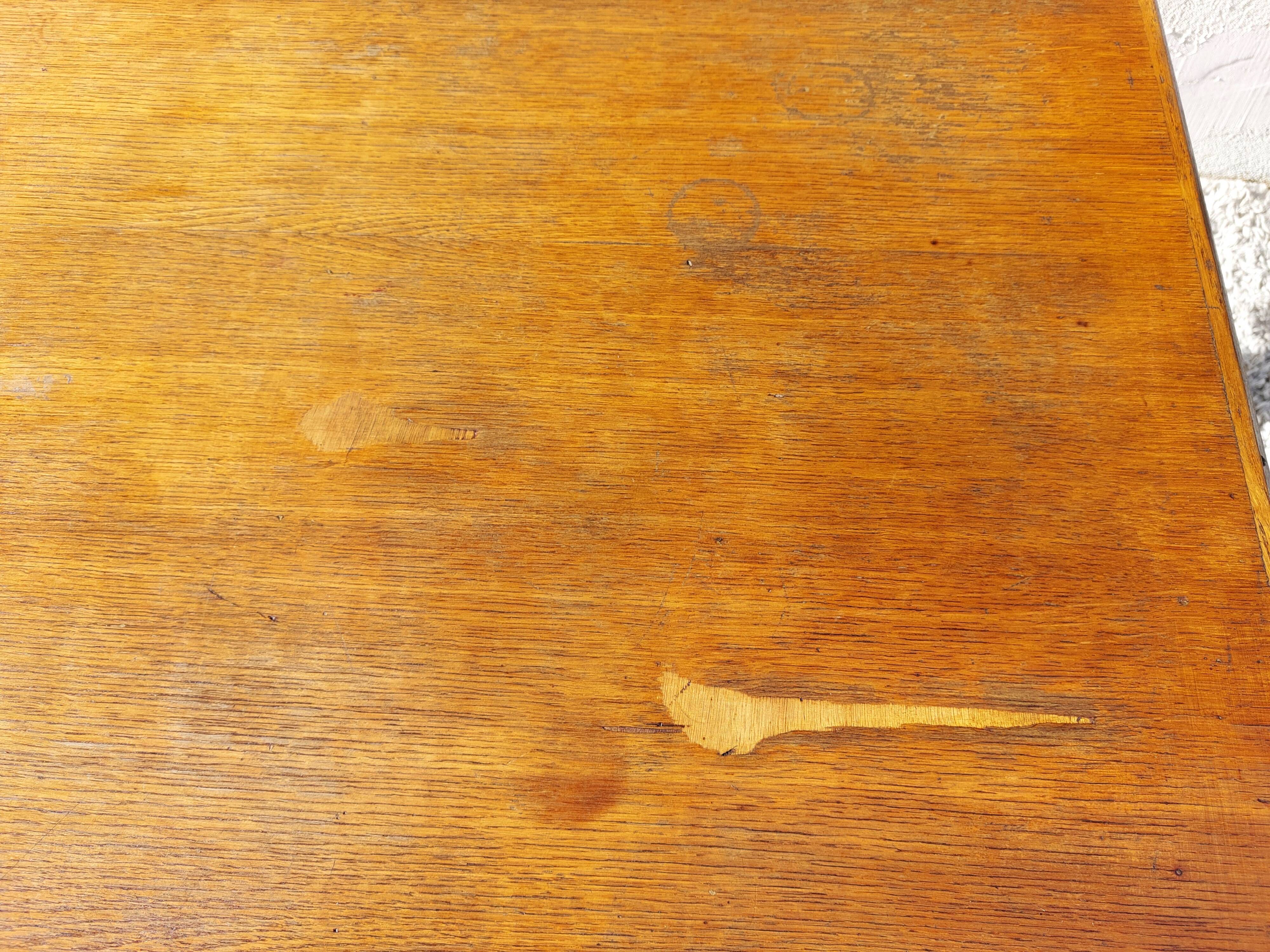 Table or desk, golden honey, curved legs