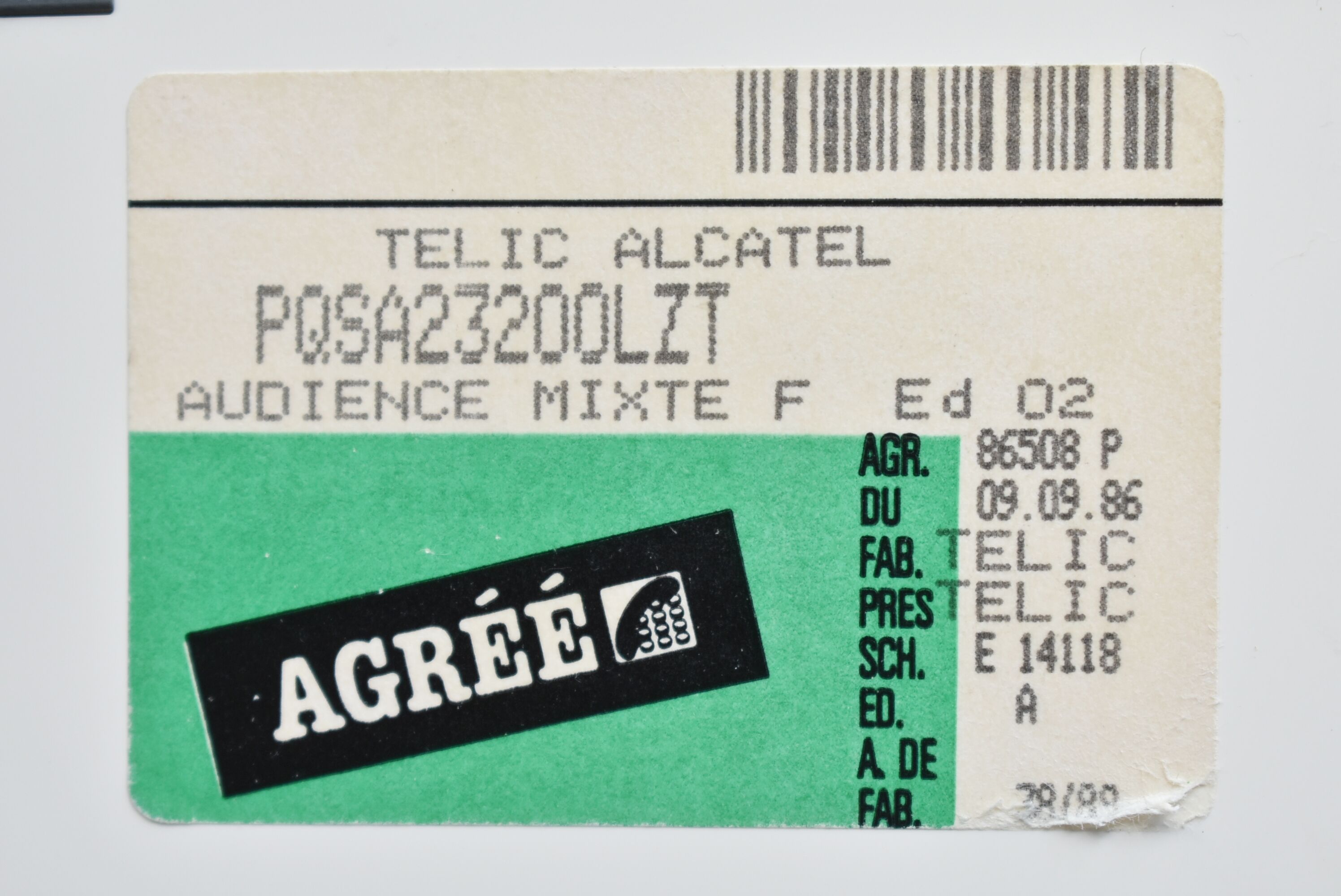 Ancien téléphone fixe vintage Alcatel Audience beige