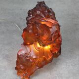 Vintage Italian Orange Sculpture Lamp, 70s