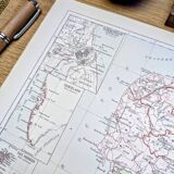 Denmark and dependencies, period map, 1887, Authentic