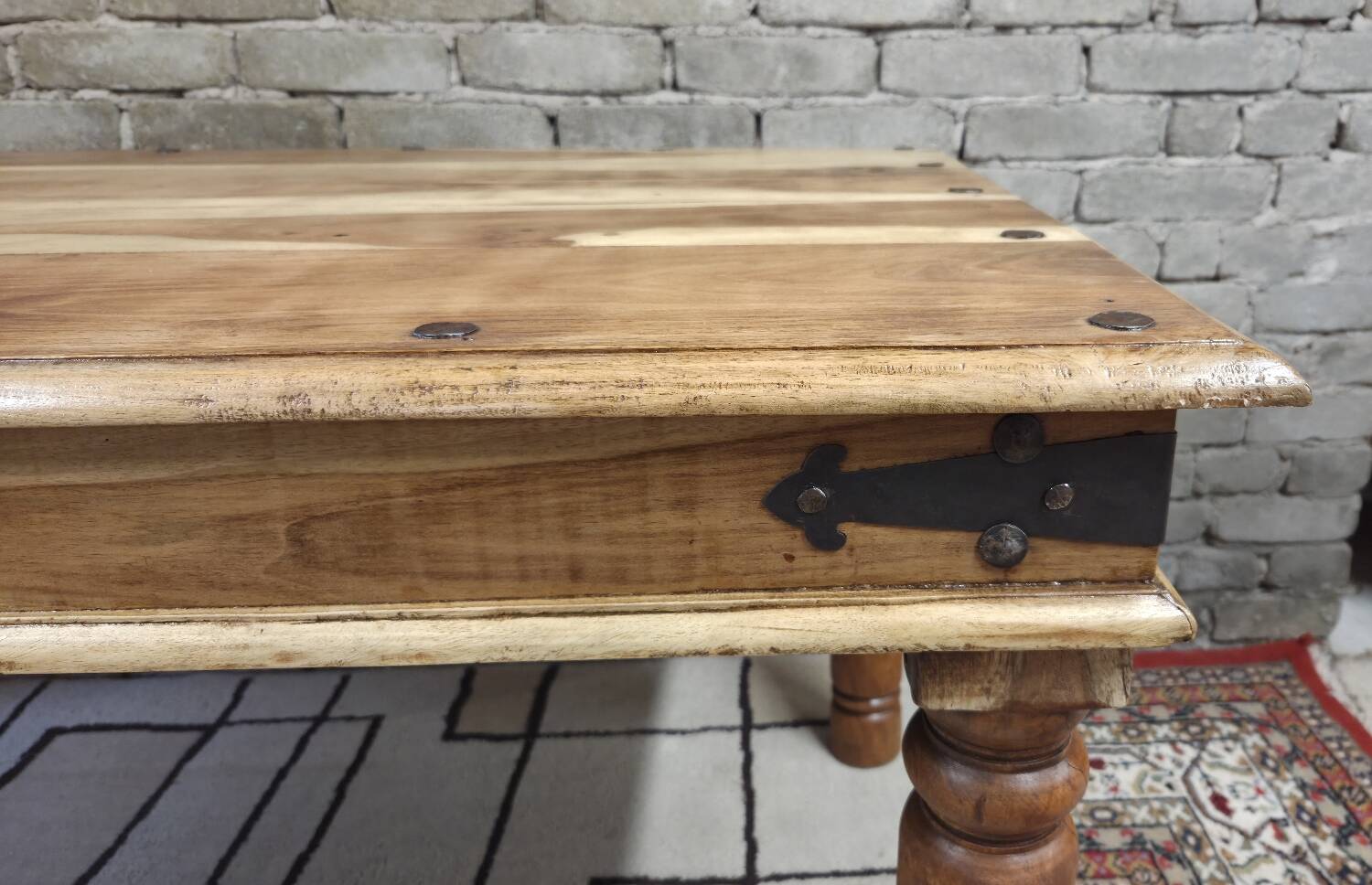 Large solid wood dining table