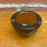 Cendrier Ancien Verrerie BROSSE Vieux Rouen Verre Moulé France Vintage