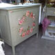 Old hand-painted English chest of drawers loom drawers